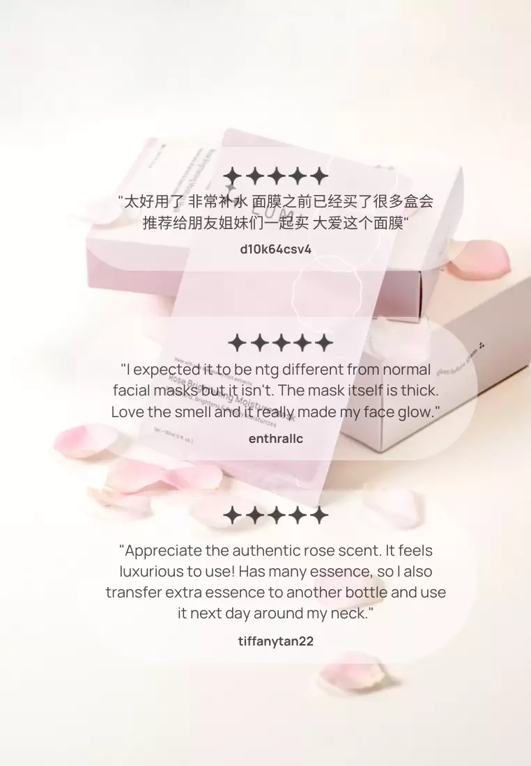 LUMI Rose Brightening Moisture Mask (5 Sheets/Box)
