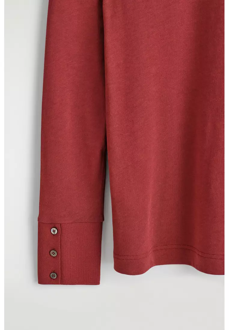 COTTON-JERSEY LONG-SLEEVED TOP