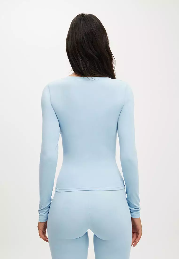 Ultra Soft Plunge Front Long Sleeve