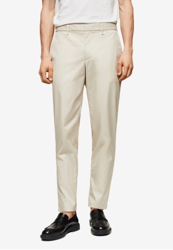 Buy MANGO Man Slim-Fit Cotton Trousers 2023 Online | ZALORA Singapore