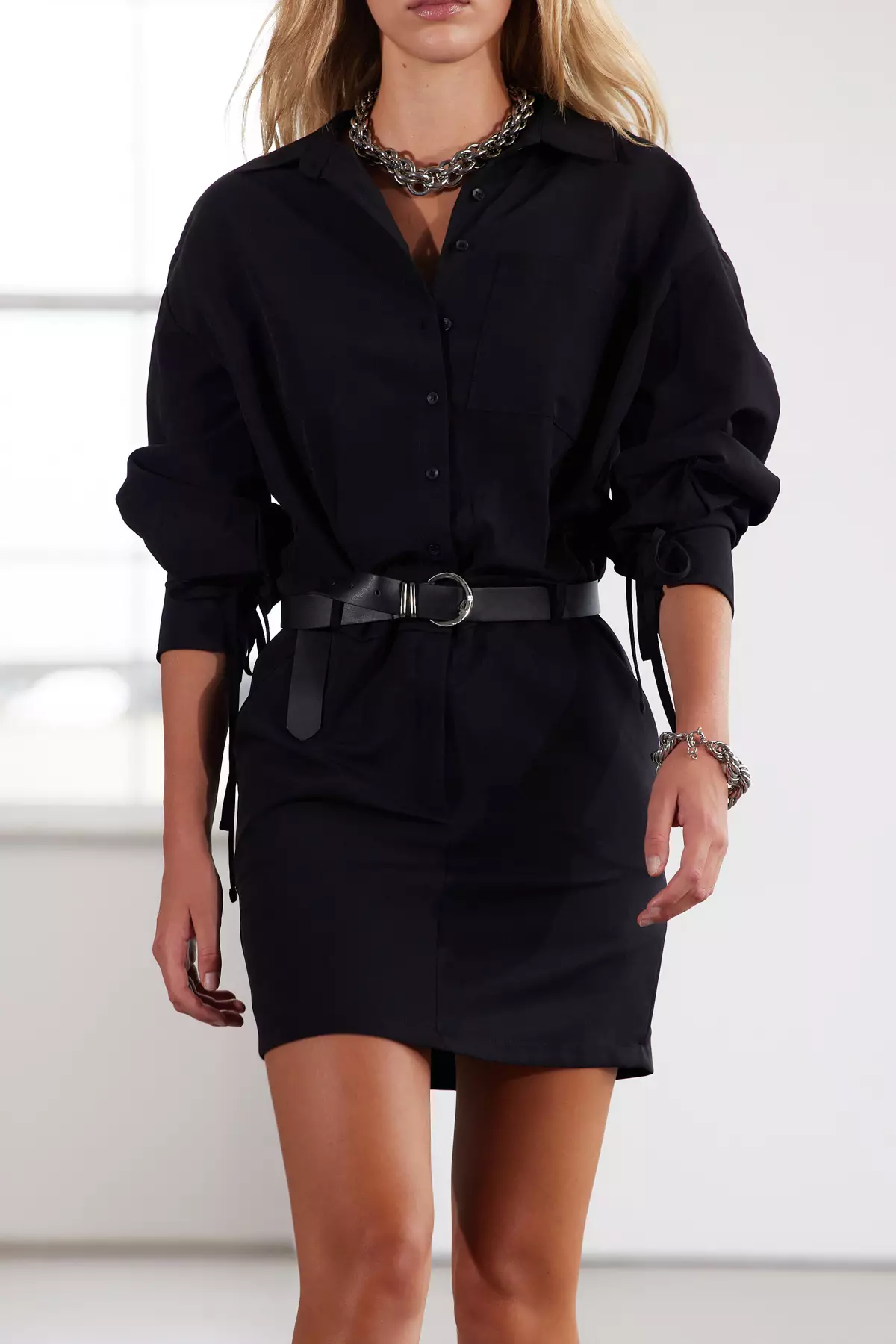 Pocket Mini Shirt Dress