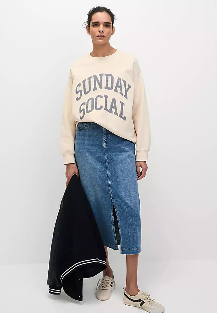 Denim Midi Skirt