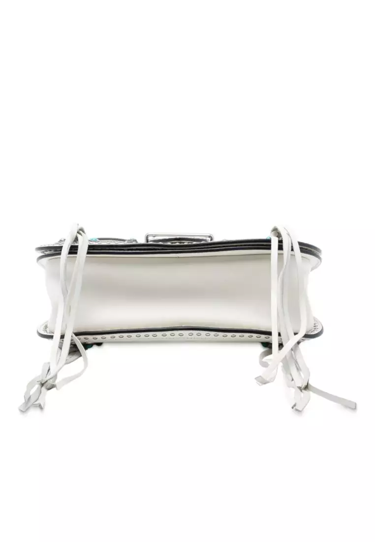 Buy Prada Pre-Loved Prada City Calf Studded Folk Corsiere Satchel
