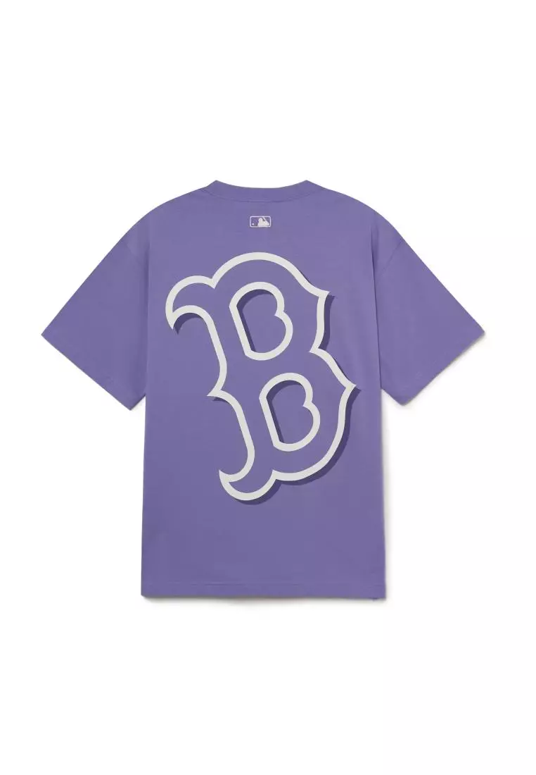 【MLB】 Basic Letter Mega Functional Short Sleeve T-Shirt MLB BASIC MEGA LOGO OVER FIT T-SHIRTS BOSTON RED SOX 2025