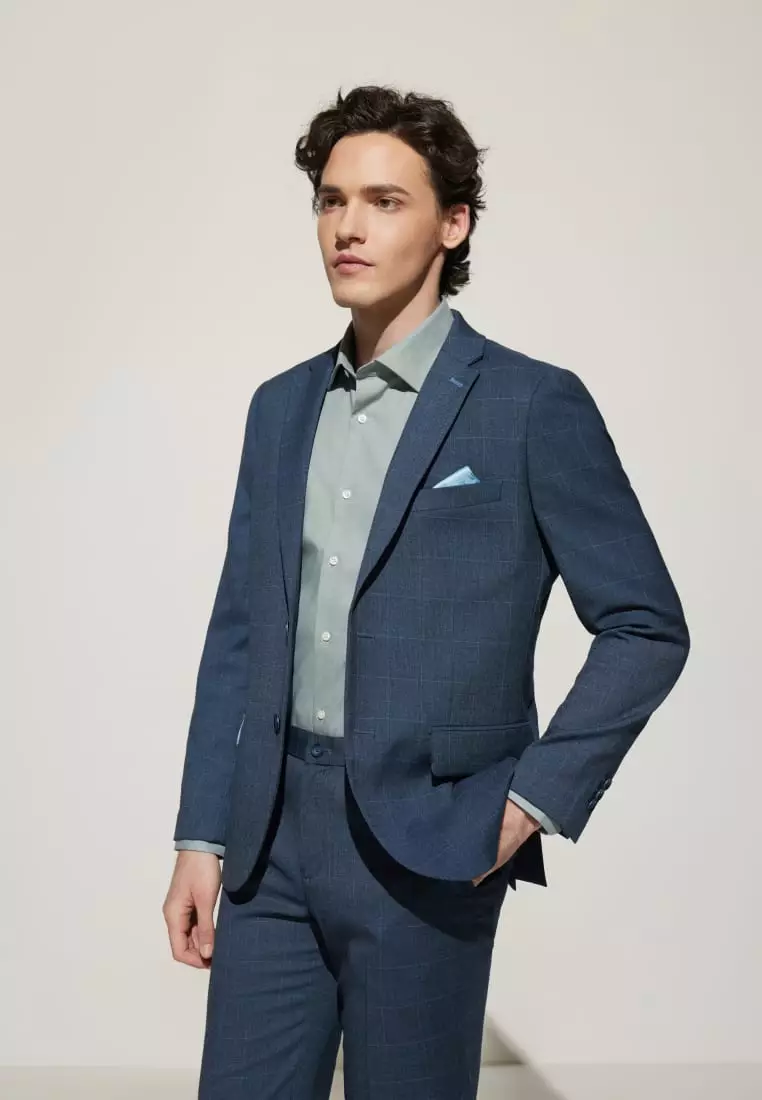 Anti-Bacterial Smart Fit Check Suit Blazer
