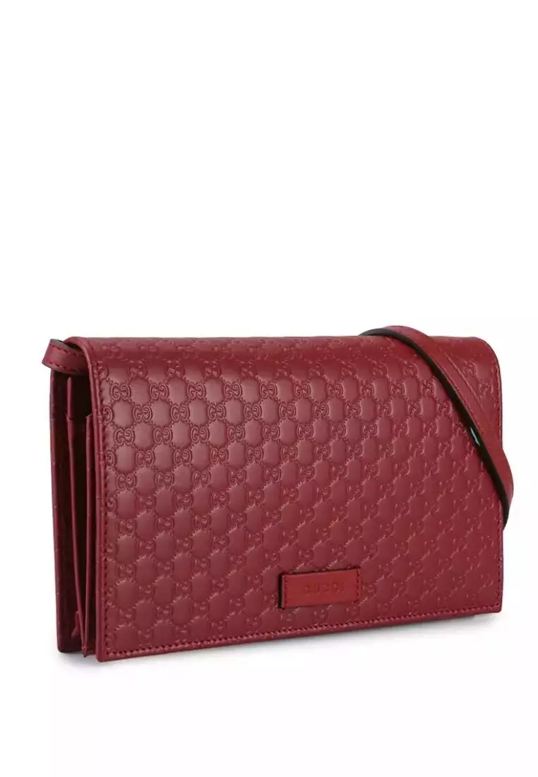 Jual Gucci GUCCI Microguccissma WOC Crossbody Maroon Original 2024