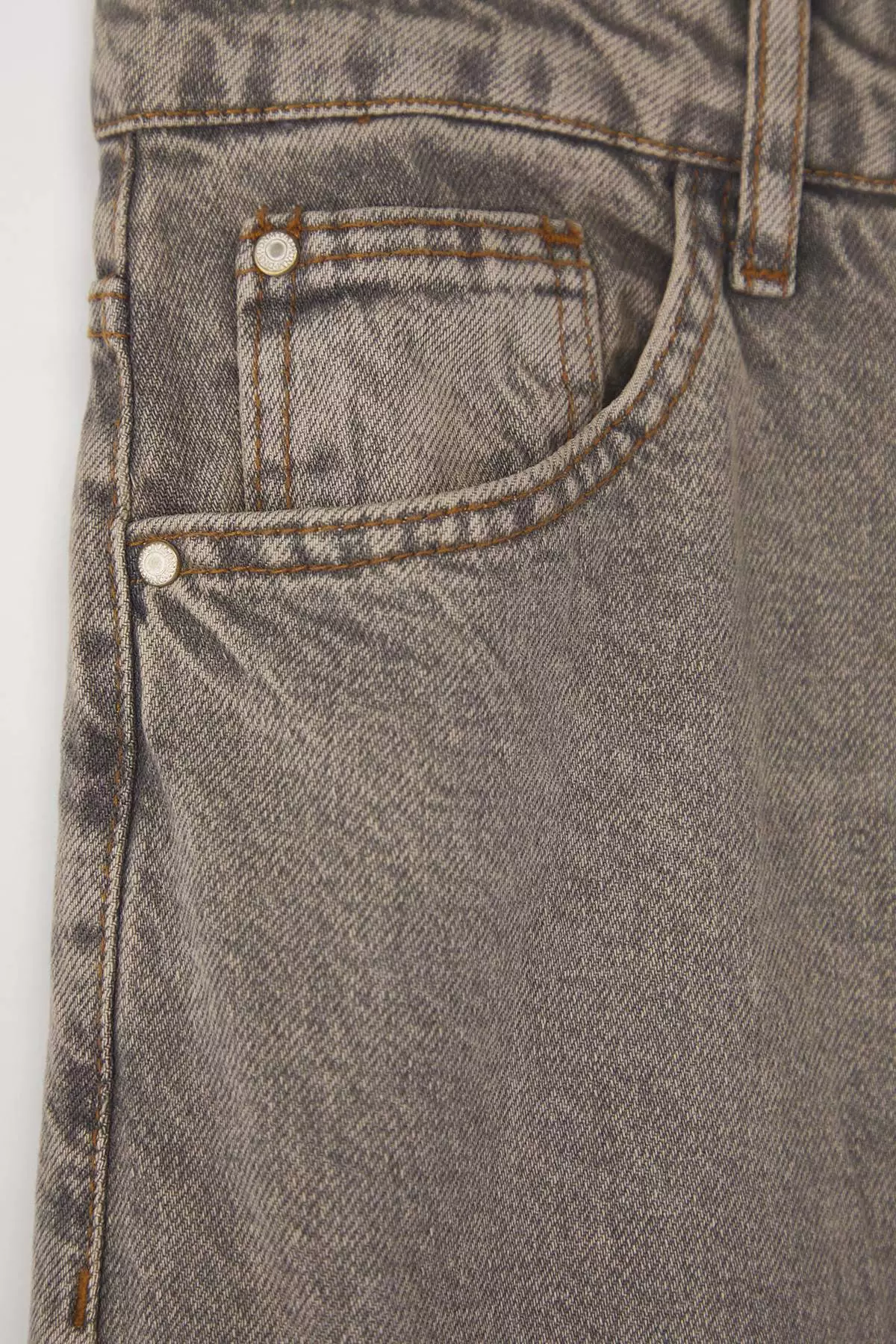 Gray High Waist Wide Leg Denim Plus Size Jeans