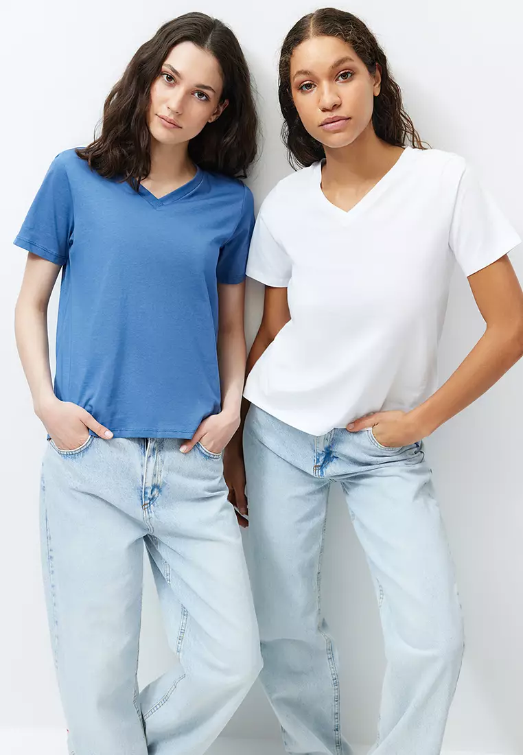 2-Pack V-Neck T-Shirts