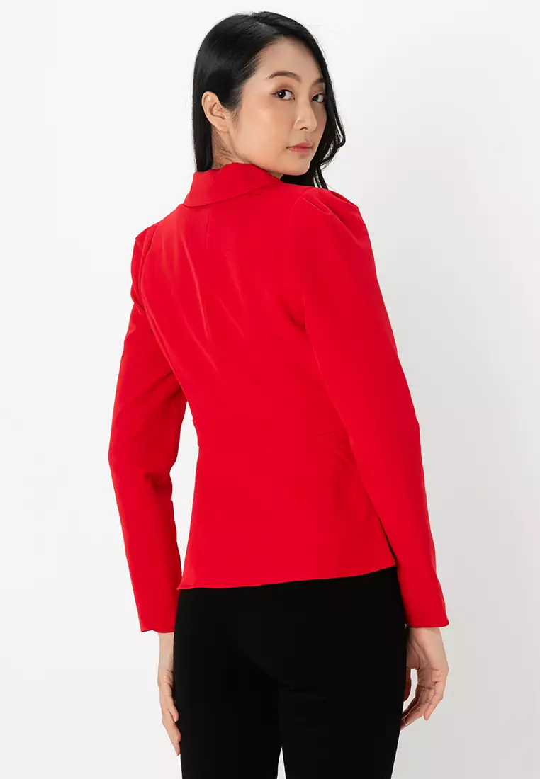 Tahina Fitted Peplum Blazer