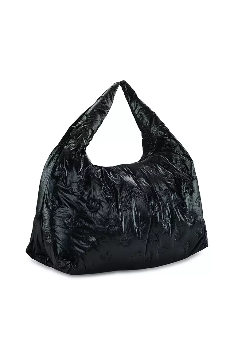 Black satin shoulder bag sale