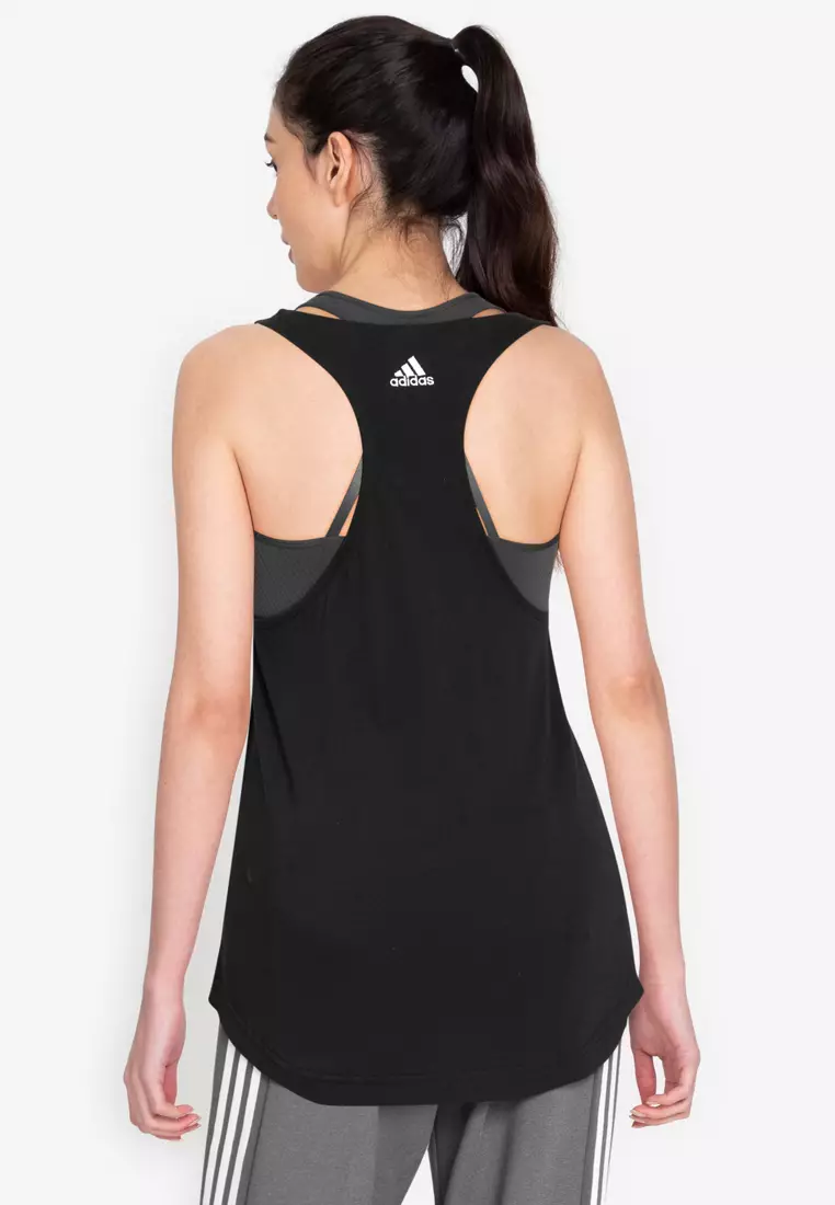 Adidas logo 2025 tank top