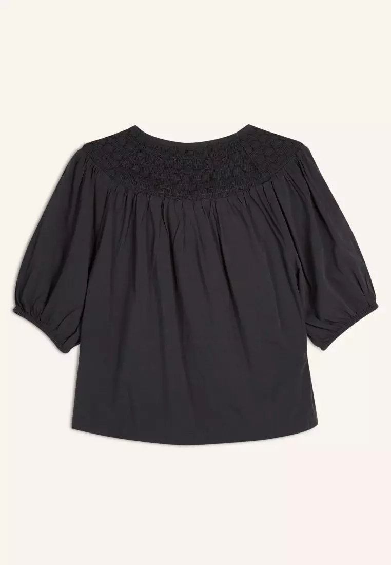 Buy Old Navy Puff-Sleeved Embroidered Poet Swing Blouse for Women