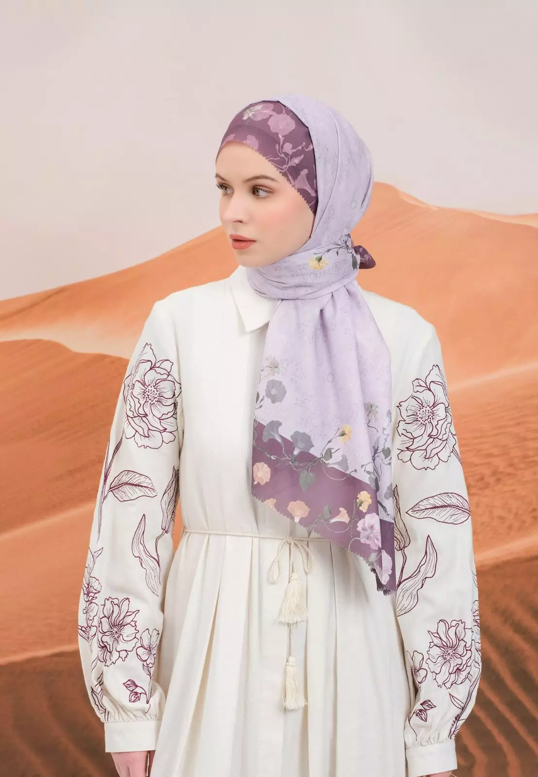 Delilah Scarf | Hijab Kerudung Segi Empat Motif