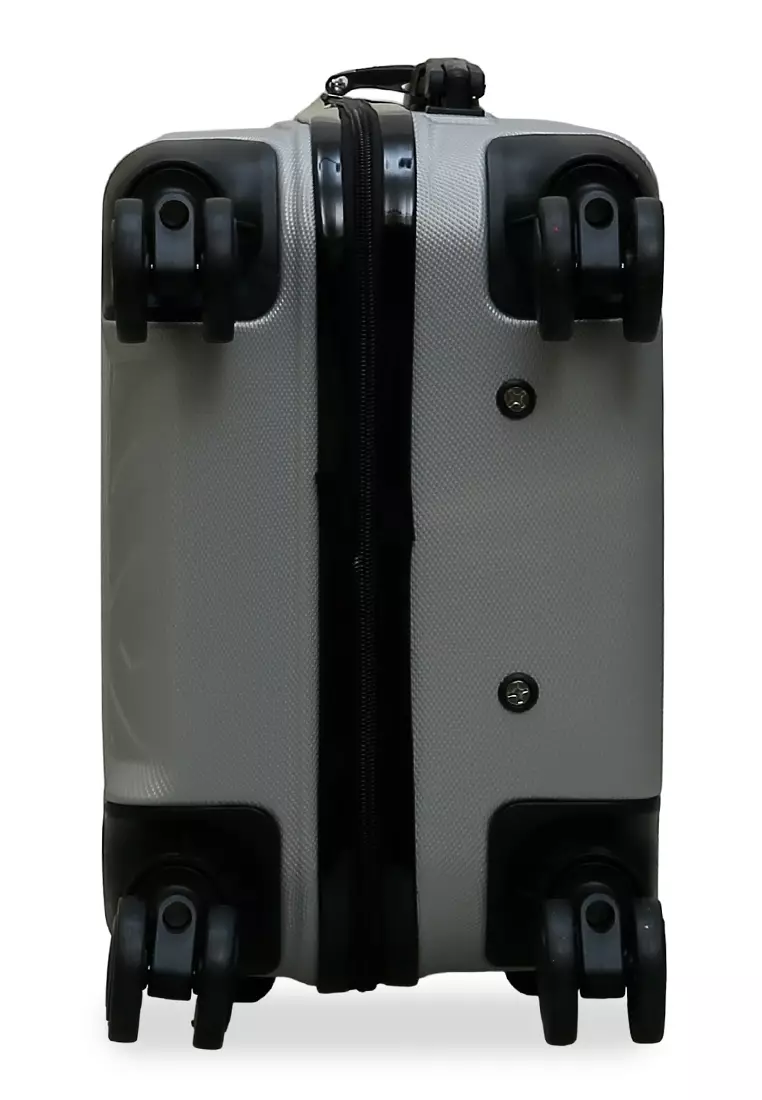 Carlton Koper Unisex Size 20 Inch Suitcase Large Compartment Material ABS+PVC Coated ORIGINAL - Silver