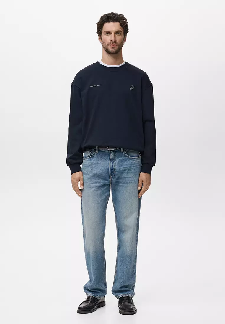 100% Cotton Text Sweatshirt