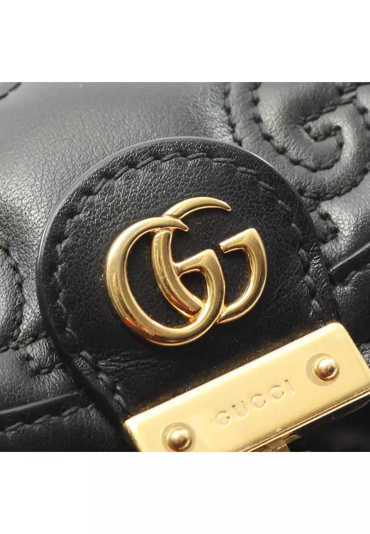 Pre-Loved Gucci Small Gg Matelasse Leather Top Handle Bag