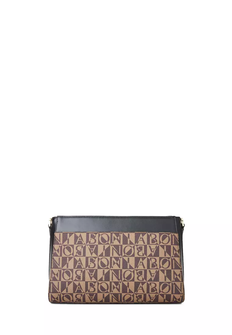 Buy BONIA Black Lara Monogram Satchel Bag 2023 Online