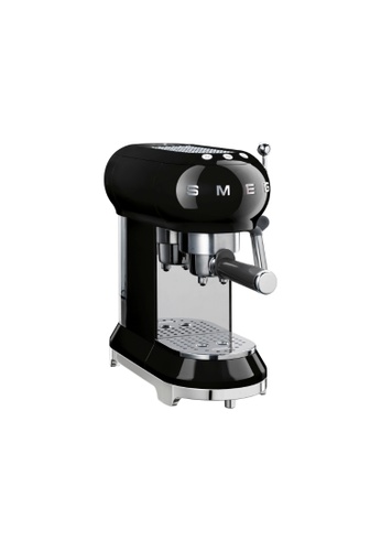 smeg 50 s retro style coffee machine black