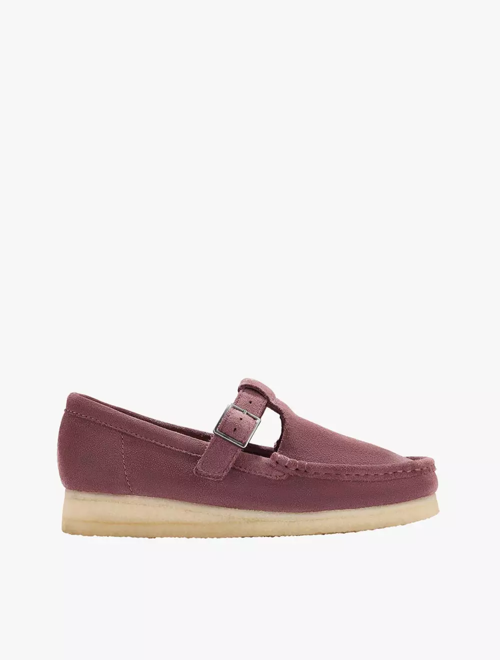 Clarks Wallabee T Bar Rose Brown Sde
