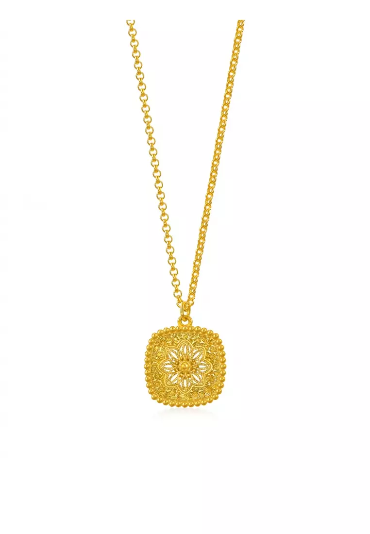 CHOW SANG SANG 999.9 24K Solid Gold Chinese Gifting Adjusable Little Bangle 84772K Price-by-Weight 7.11g Gold