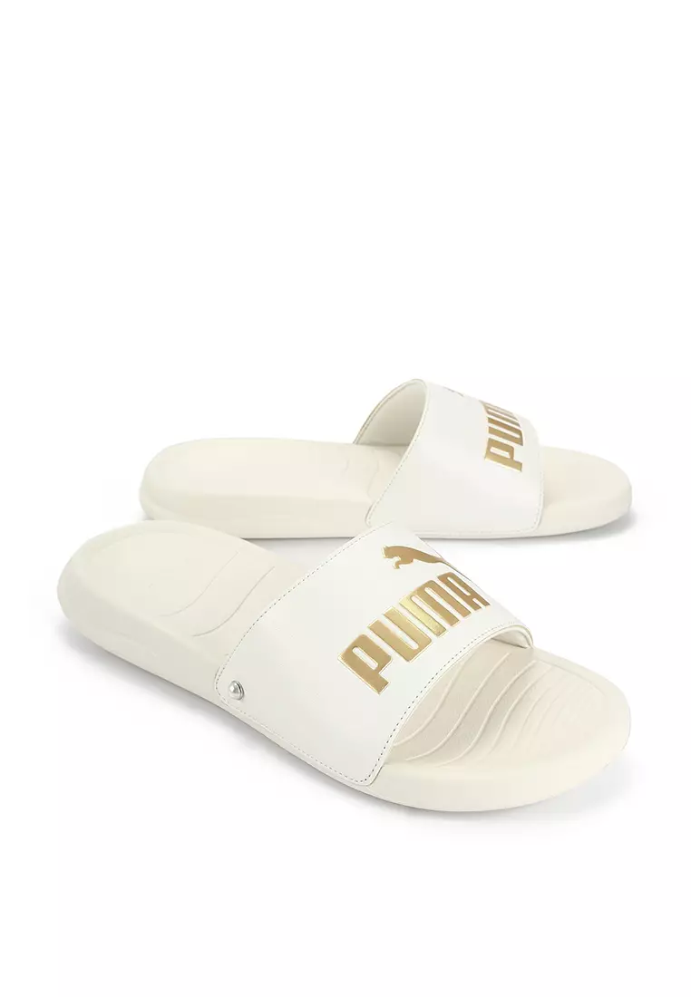 Puma popcat slides white online