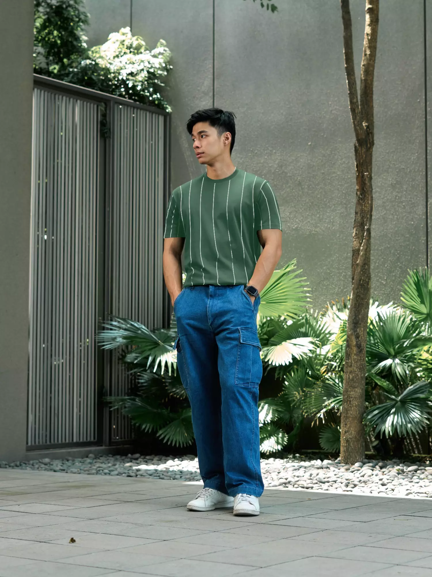 Kale Uranus Green / Cotton Cloudy / Kaos Boxy Fit / Kaos Korea / Atasan Kaos Pria / Kaos Basic Pria