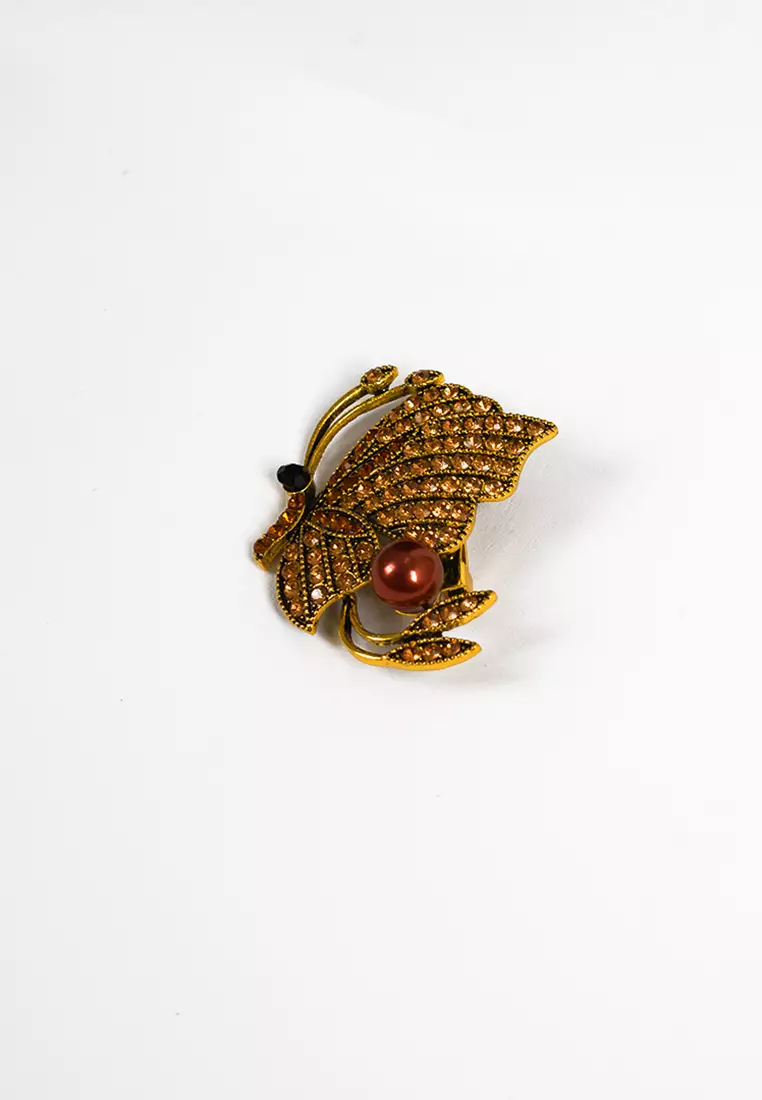 Houseofcuff lapel pin brooch bros untuk jas TUSUK GOLD A57