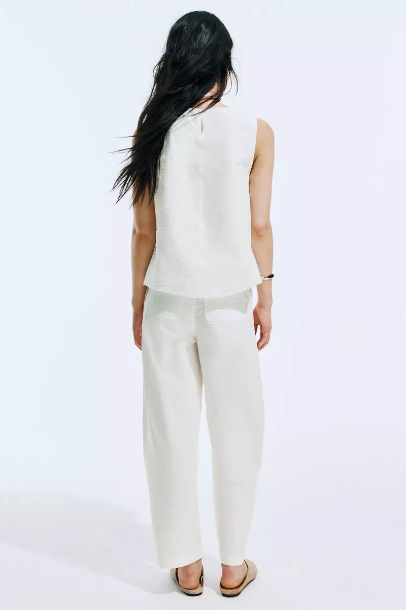Baggy cotton trousers