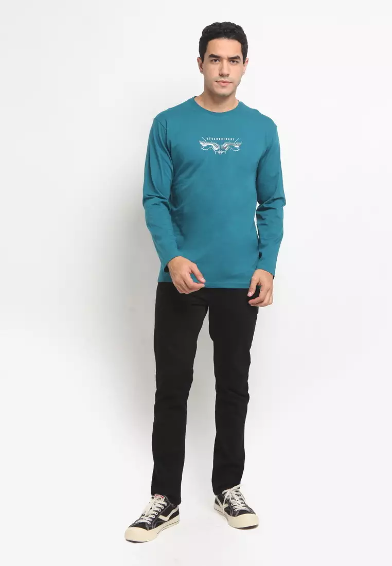 XTRAORDINARY (XO) T-Shirt Cotton Combed Lengan Panjang Pria 2073290053