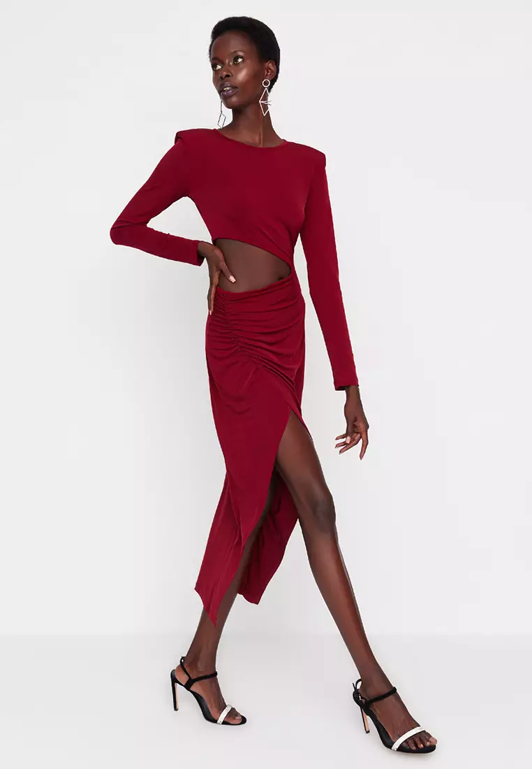 Cutout Detail Knitted Dress
