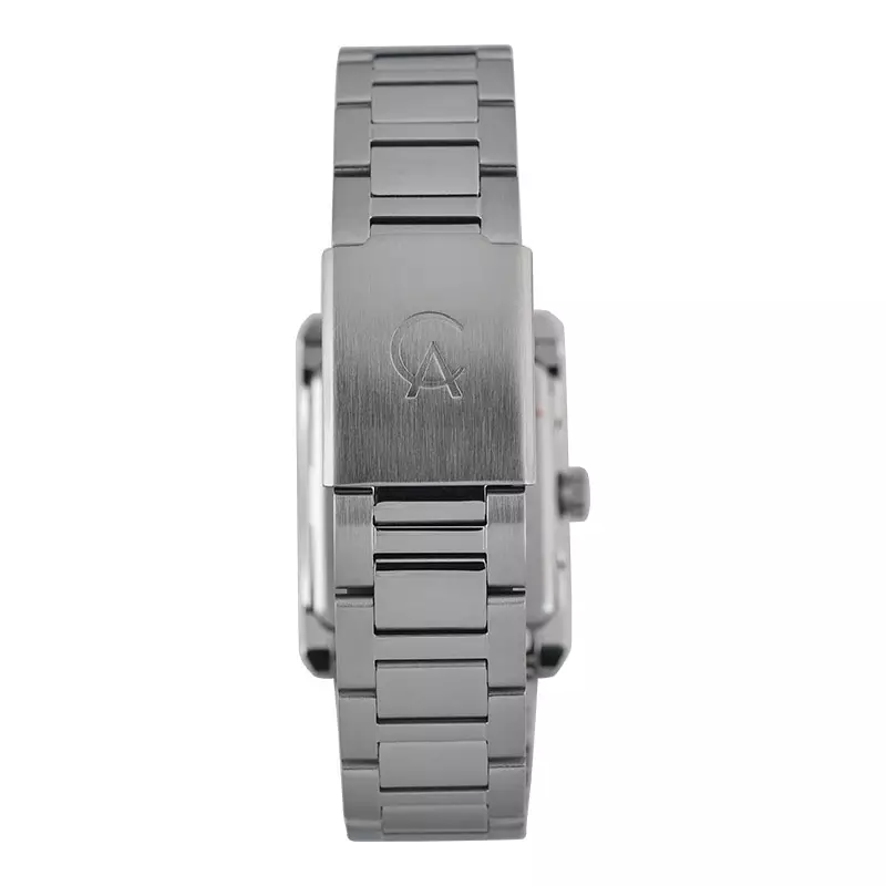 Jam Tangan Pria Alexandre Christie Primo Steel AC 1039 MD BSSBU Tank Men Blue Dial Stainless Steel Strap