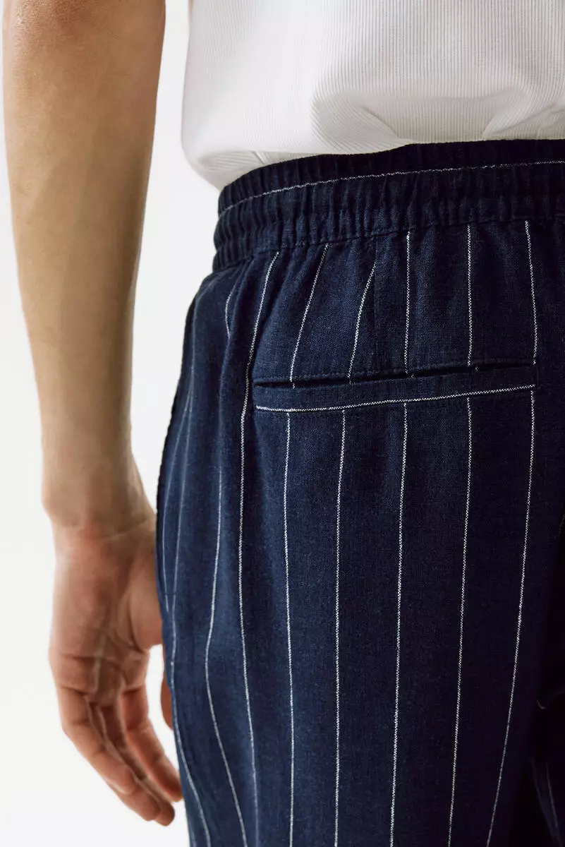 Relaxed Fit Linen-blend trousers