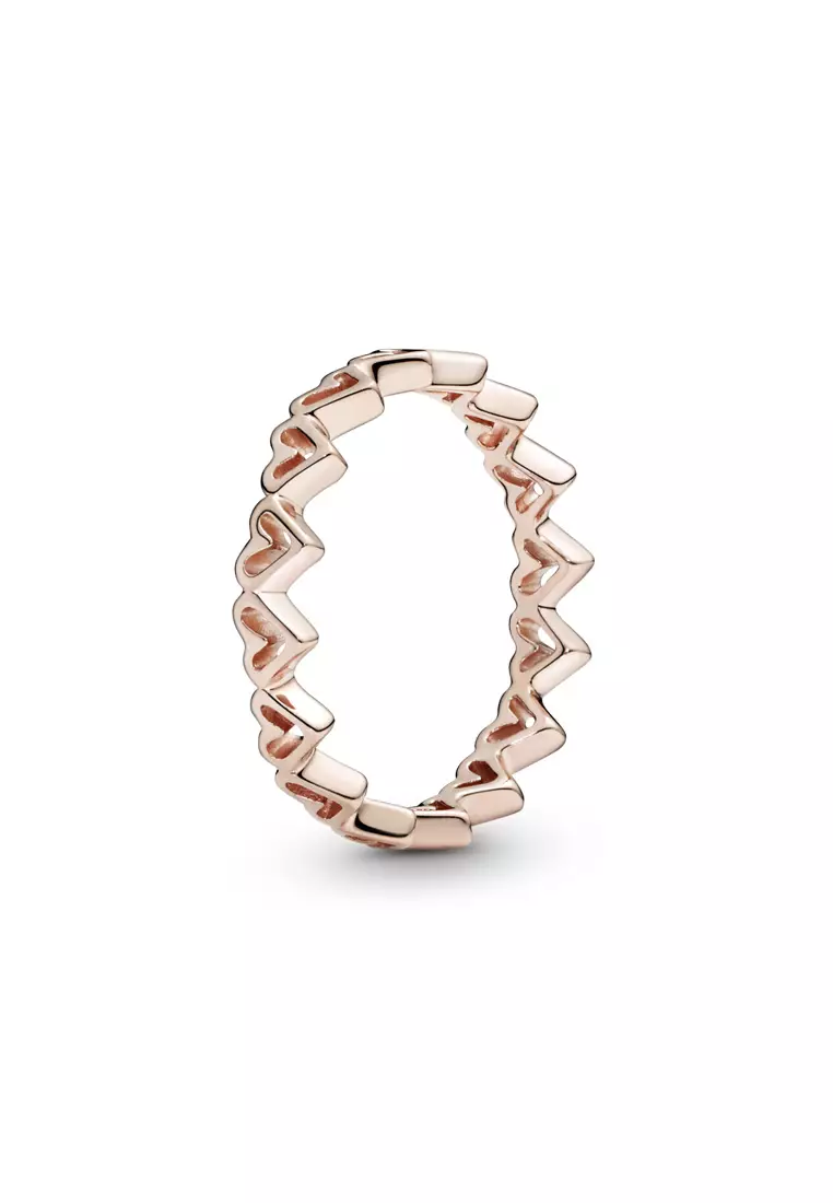 Pandora love heart outlet ring rose gold