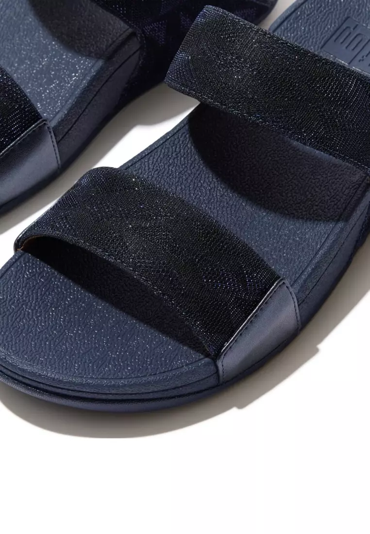 FitFlop LULU Women's Glitz Slides - Midnight Navy (ET6-399)