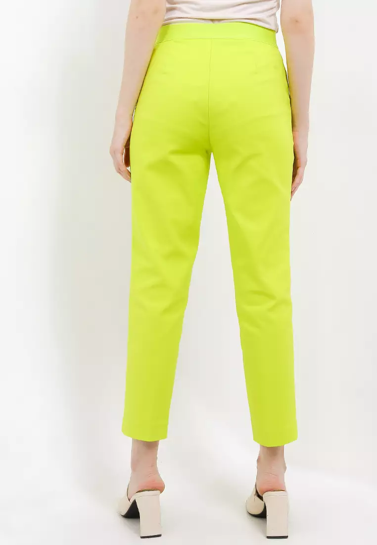 Cotton Blend Slim Fit Ankle Grazer Trousers