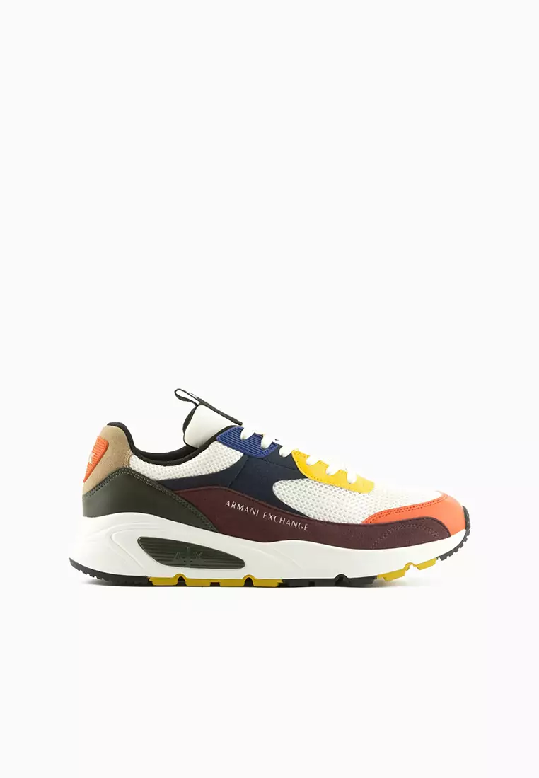 Discount on Armani Exchange  shoes - SKU: Mesh Sneakers Multicolor