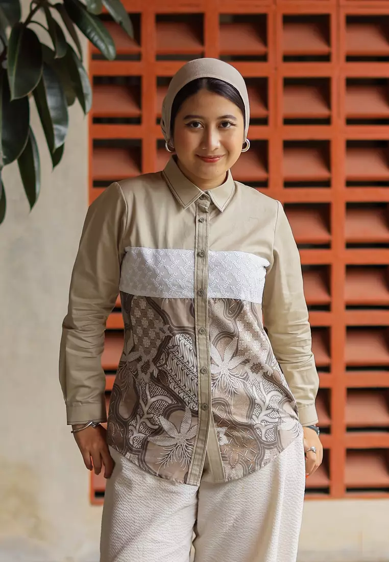 My Aksa Batik Wanita Blouse Catlyn Carya Smart Casual