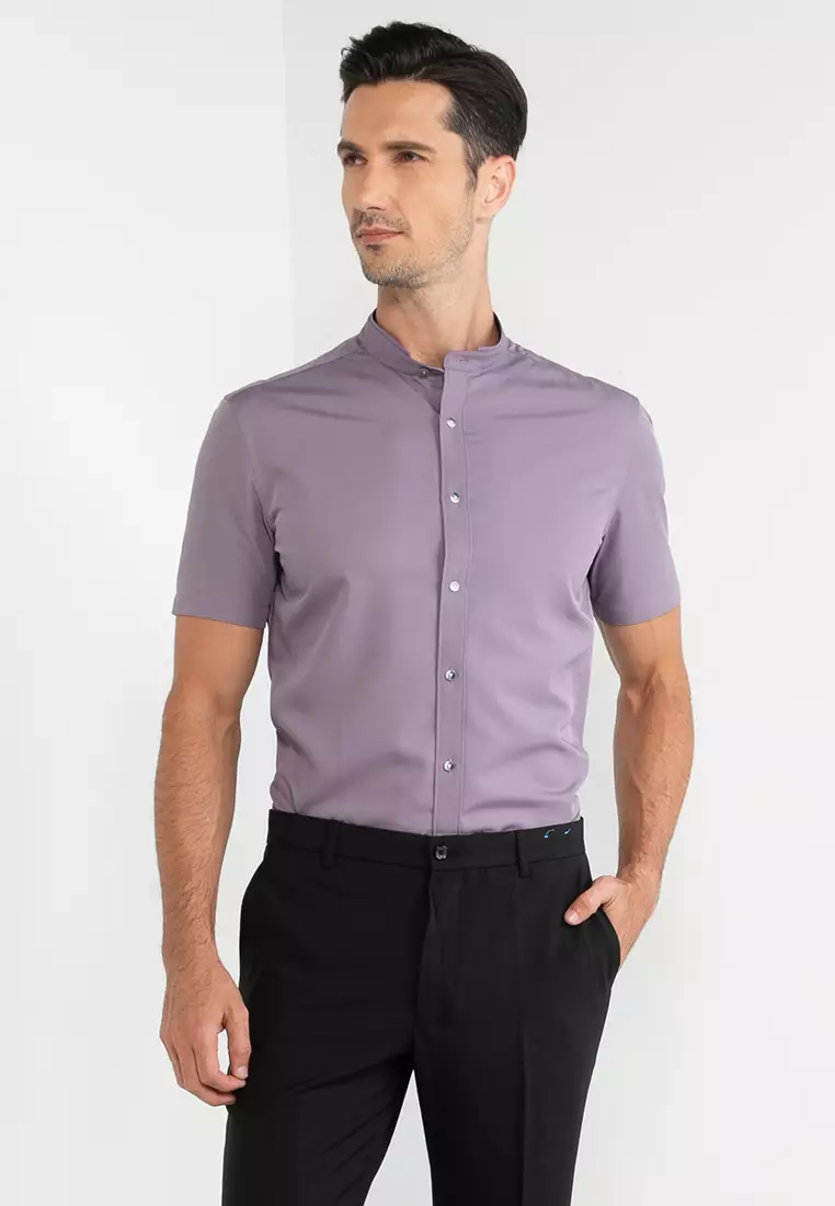 Purple short clearance sleeve shirt