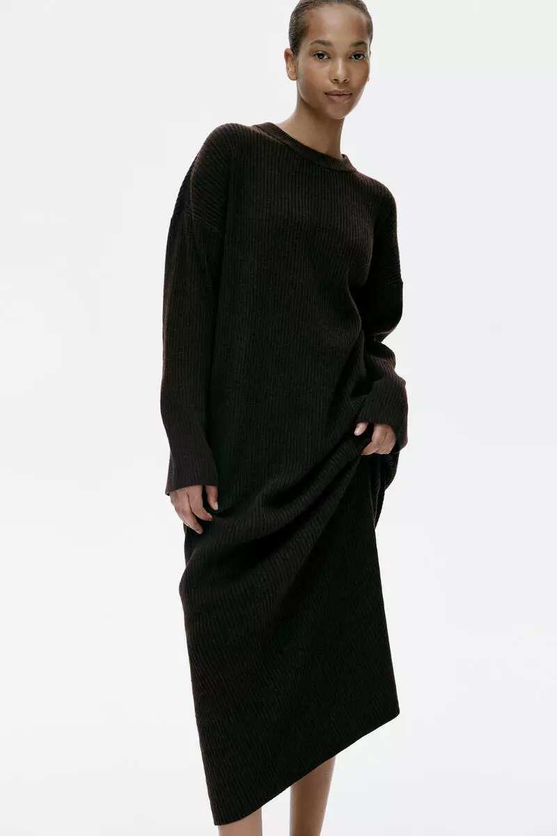 Rib-knit dress