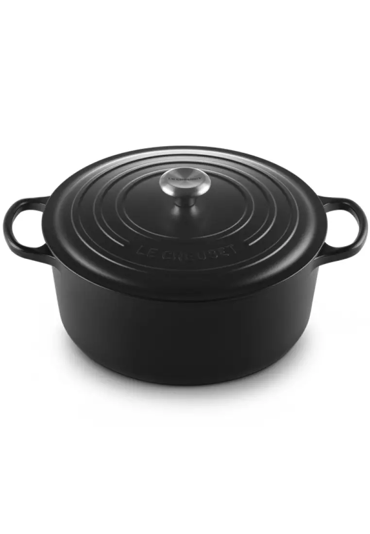 Buy Le Creuset Le Creuset Signature Satin Black Cast Iron 30cm Round