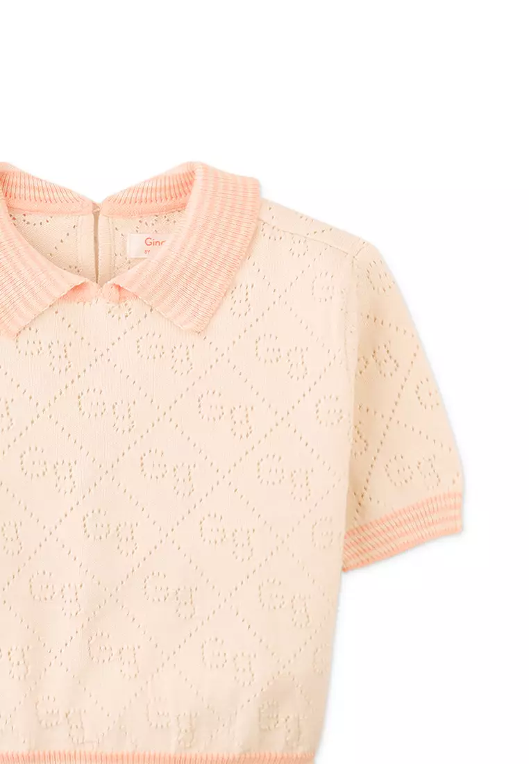 Gianna Top With A Gg Pointelle Design