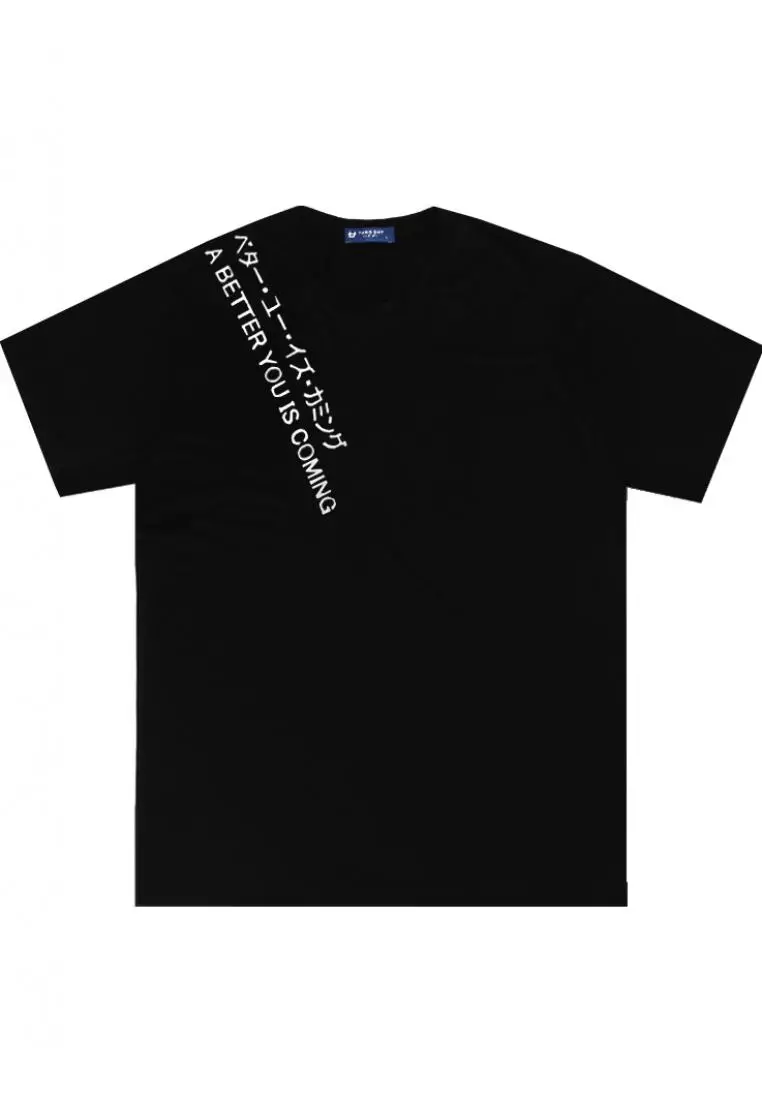 MTI33 Kaos T-Shirt Pria Instacool Byic Diagonal Hitam