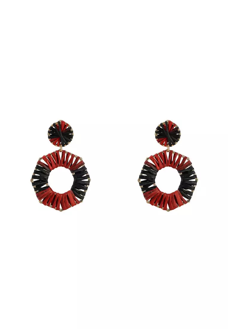 Red tassel shop earrings paparazzi