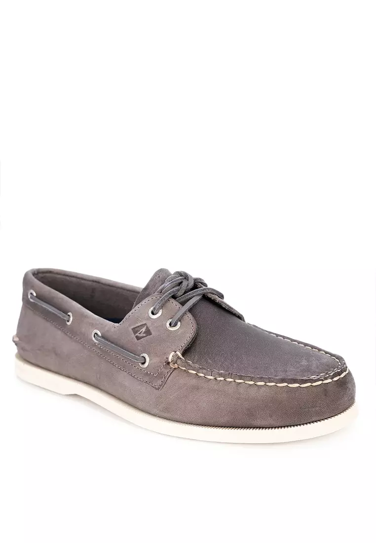 Discount on Sperry  shoes - SKU: Men's Authentic Original™ Leather Boat Shoe Grey (Sts25510)