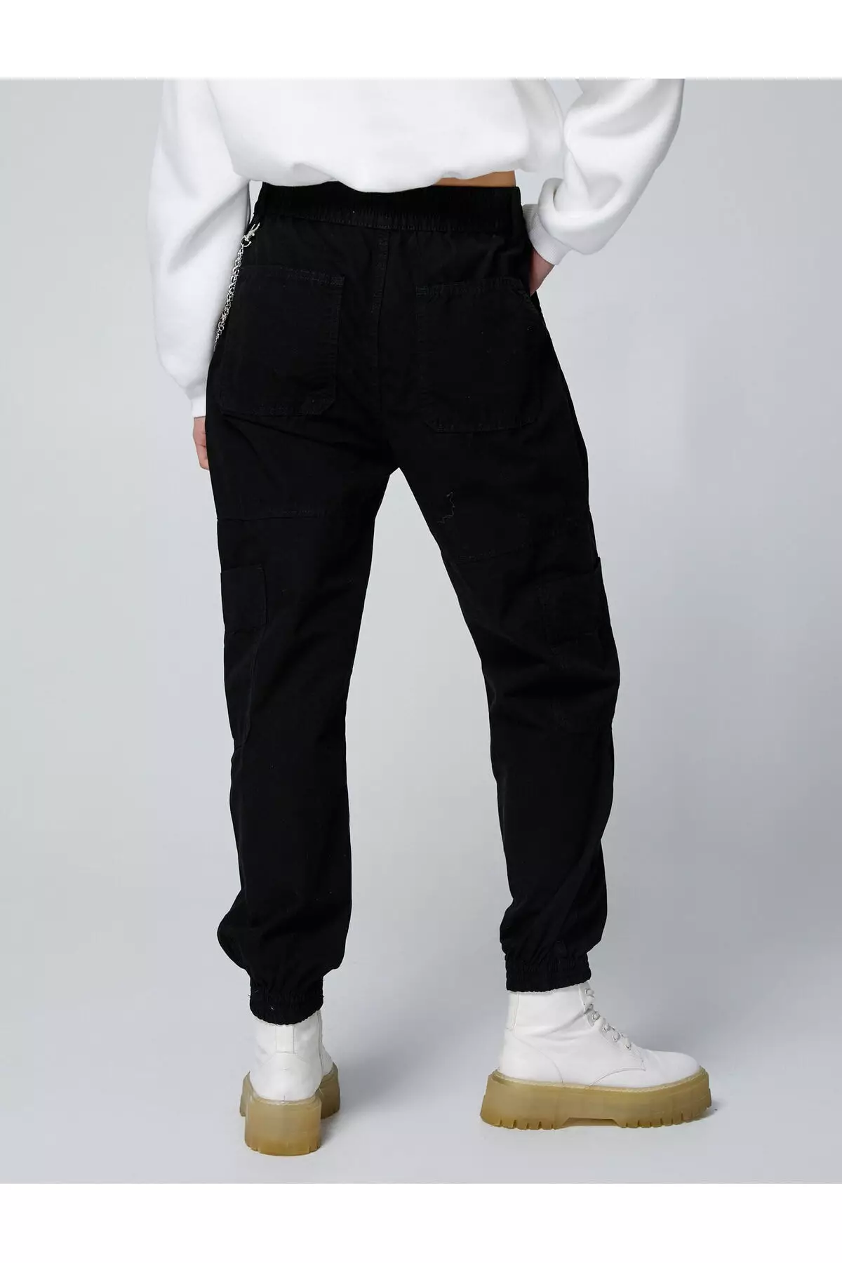 【THEAIRTOWN】★Chain N jogger pt 2 color 25SS 春の新作★ JOGGER PANTS thigh volkh BLACK – SINZ FIT