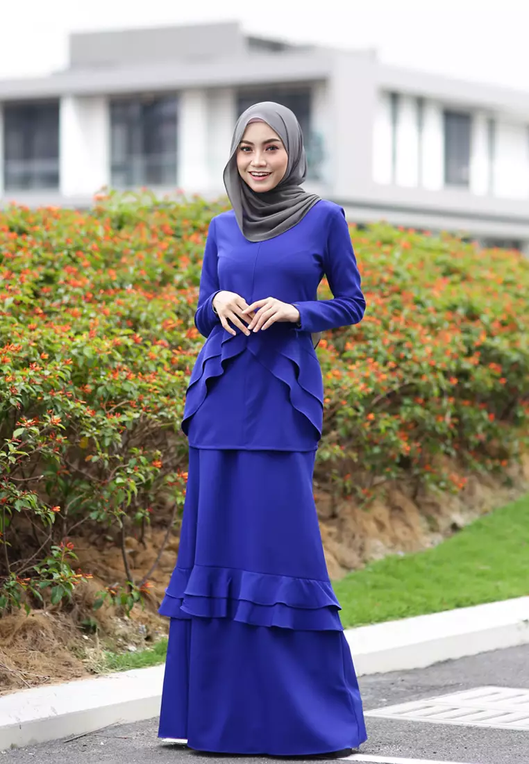 Vecona Kurung Modern in Royal Blue