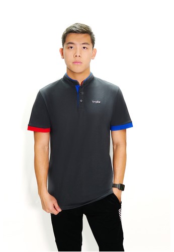 Jual Trijee Trijee Men Polo Shirt Adrian Grey Original Zalora Indonesia