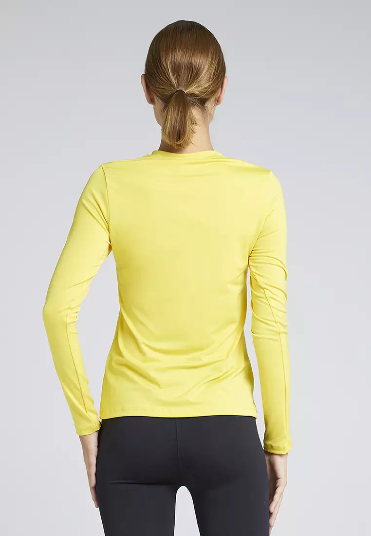 Flexzone Long Sleeves Sport Shirt Women Essential Yellow