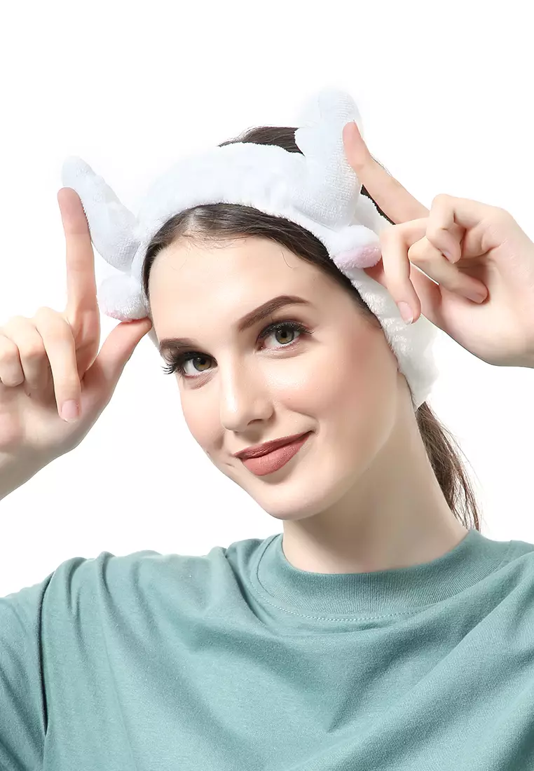 Diana Bandana Tanduk Rusa Tekstur Lembut And High Quality - Putih