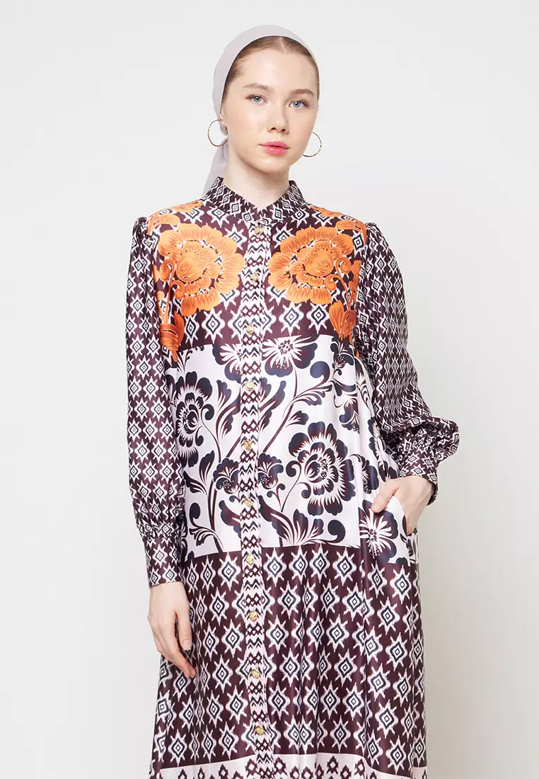 Kamilaa by Itang Yunasz Dress Elodie Brown